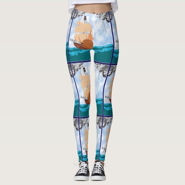 Piratfraktdamasker Leggings (Framsida)