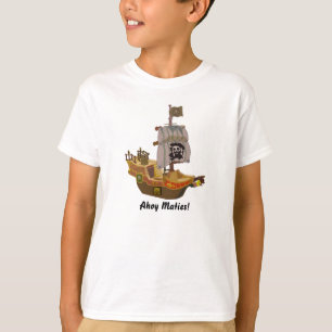 Piratfraktskalle och Crossbonesflaggaungar 2 T Shirt