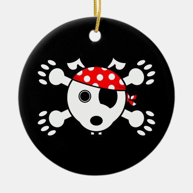Pirathund Julgransprydnad Keramik (Framsidan)