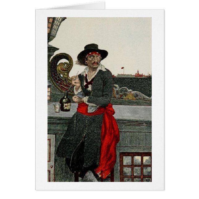 Piratkapten Kidd Hälsningskort (Framsidan)