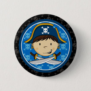 Piratkaptenen knäppas emblem knapp