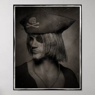 Piratkaptenporträtt - antikviteten verkställer poster