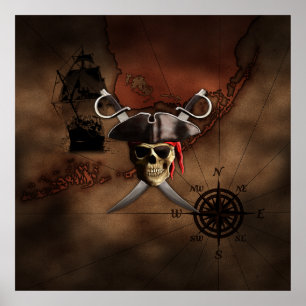 Piratkarta Poster