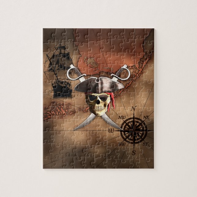 Piratkarta Pussel (Vertikal)