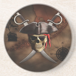 Piratkarta Underlägg Sandsten