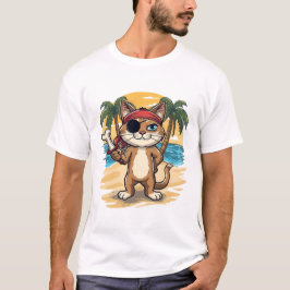 Piratkattsäventyrs T-Shirt