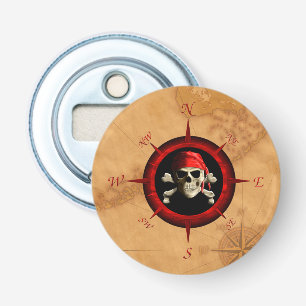 Piratkompassro och karta flasköppnare