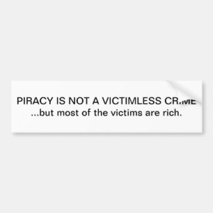 PIRATKOPIERING ÄR INTE EN VICTIMLESS BROTTS- BILDEKAL