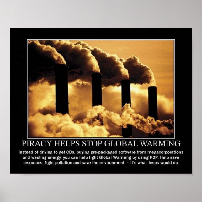 Piratkopiering.. Dess Grönt Poster (Framsidan)