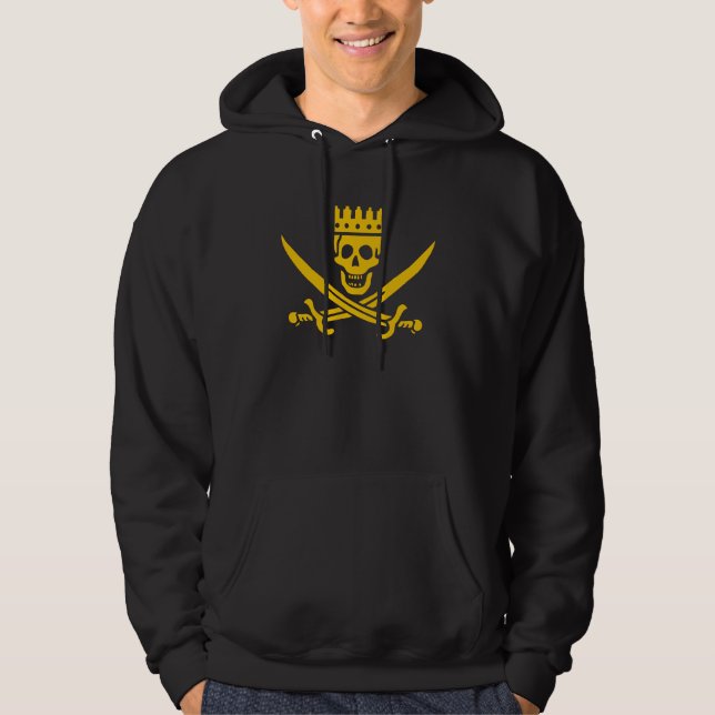Piratkronahoodie Sweatshirt Med Luva (Framsida)