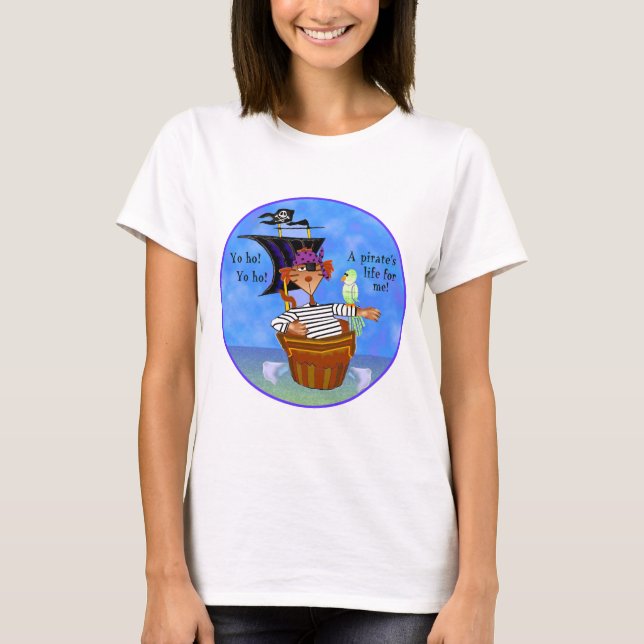 Piratkvinna T-tröja Tee Shirt (Framsida)
