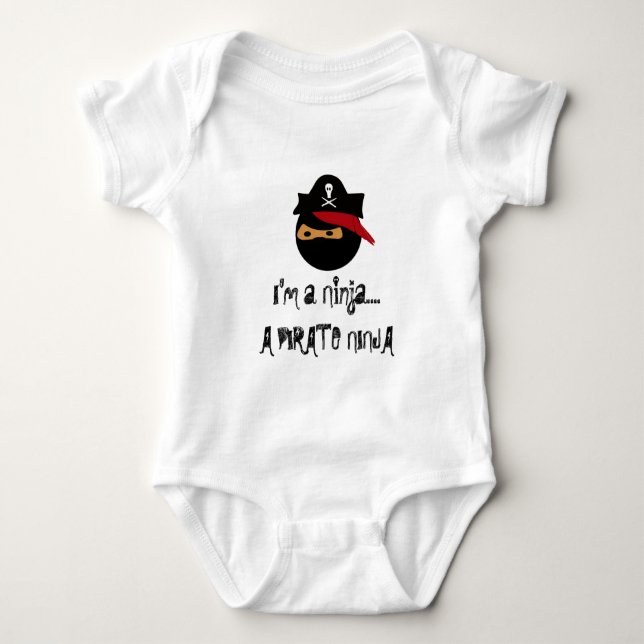 piratninja, I-förmiddag en Ninja….,EN PIRATNINJA T-shirt (Framsida)