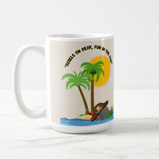 piratöns strand kaffemugg (Vänster)