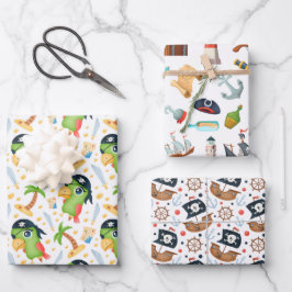 Piratpaket Papegojor Presentpapper