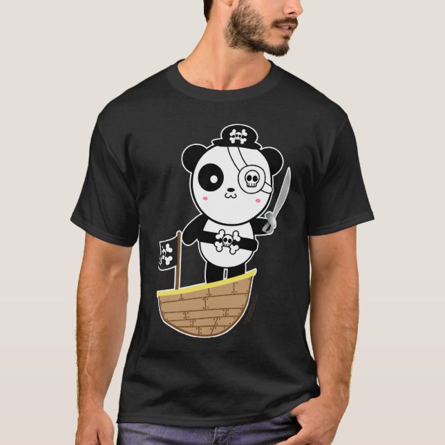 PiratPandabjörn T Shirt (Framsida)