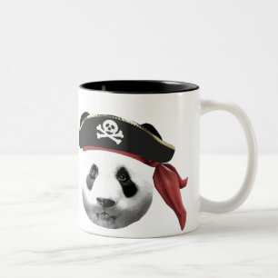 PiratPandamugg Två-Tonad Mugg
