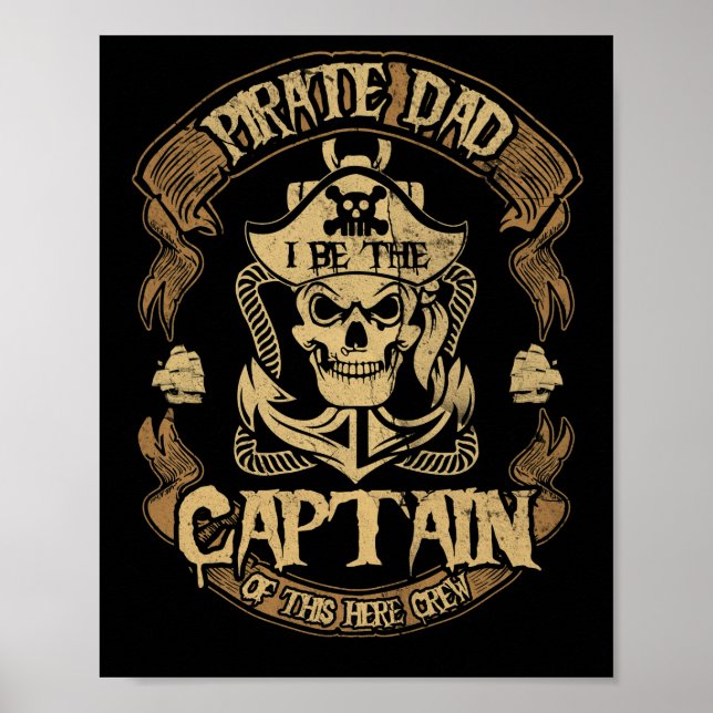 Piratpappa Var Kapten Fars Dag Poster (Framsidan)
