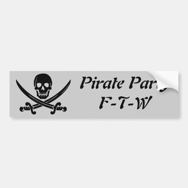 Piratparty - FTW Bildekal (Framsidan)