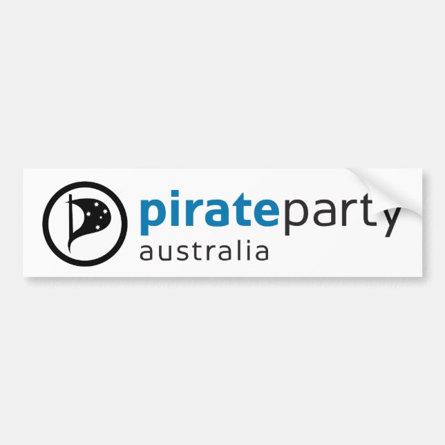 PiratpartyAustralien bildekal (Framsidan)