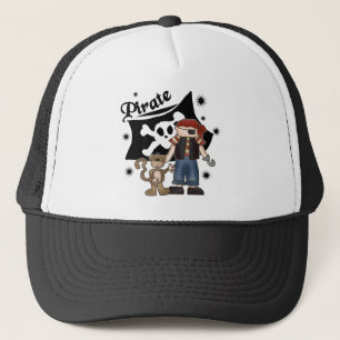 Piratpojke med apan keps