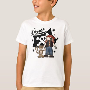 Piratpojke och apa t-shirt