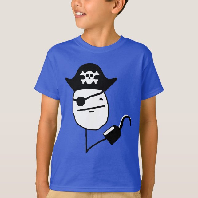 Piratpokeransikte - meme t-shirt (Framsida)
