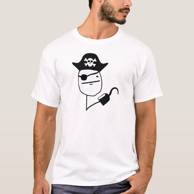 Piratpokeransikte - meme tee shirt (Framsida)