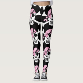 PiratPrincess Rosa Skalle Leggings