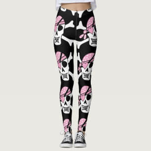 PiratPrincess Rosa Skalle Leggings