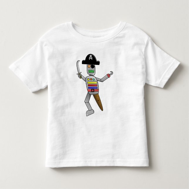 Piratrobot T Shirt (Framsida)