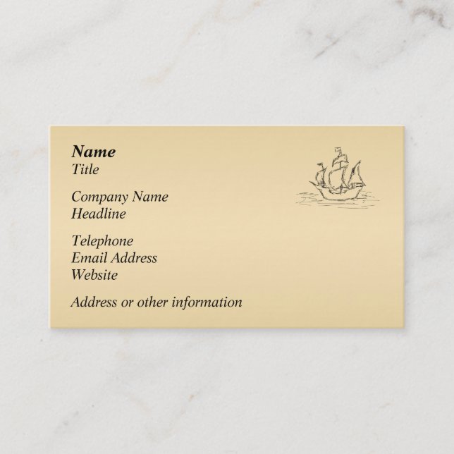 Piratship. Visitkort (Framsida)