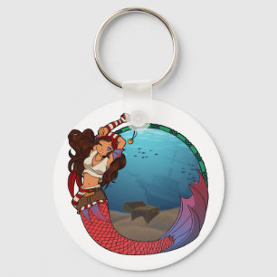 Piratsjöjungfru Keychain Nyckelring