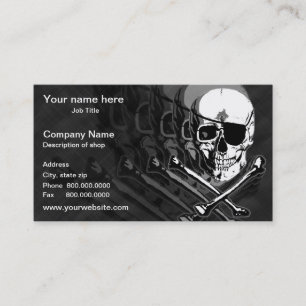 Piratskalle & Crossbonesmallvisitkort Visitkort