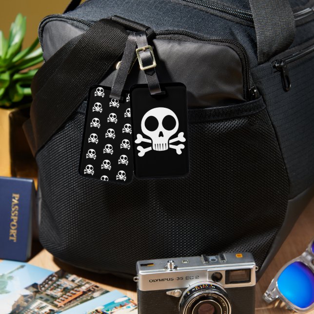 Piratskalle-design Bagagebricka (Fram & Baksida)