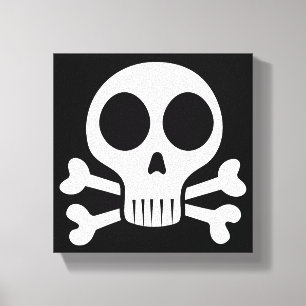 Piratskalle-design Canvastryck
