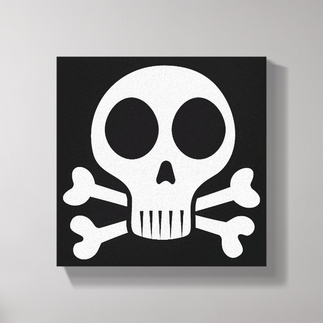 Piratskalle-design Canvastryck (Framsida)