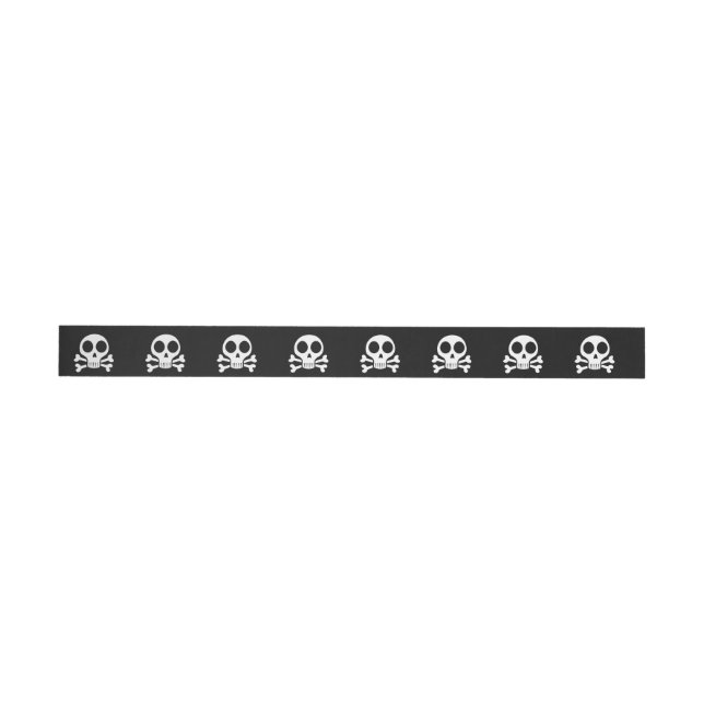 Piratskalle-design Etikettband (Individuell)