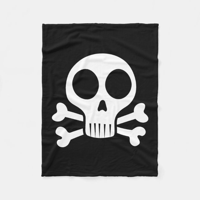 Piratskalle-design Fleecefilt (Framsidan)