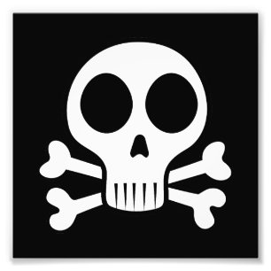 Piratskalle-design Fototryck