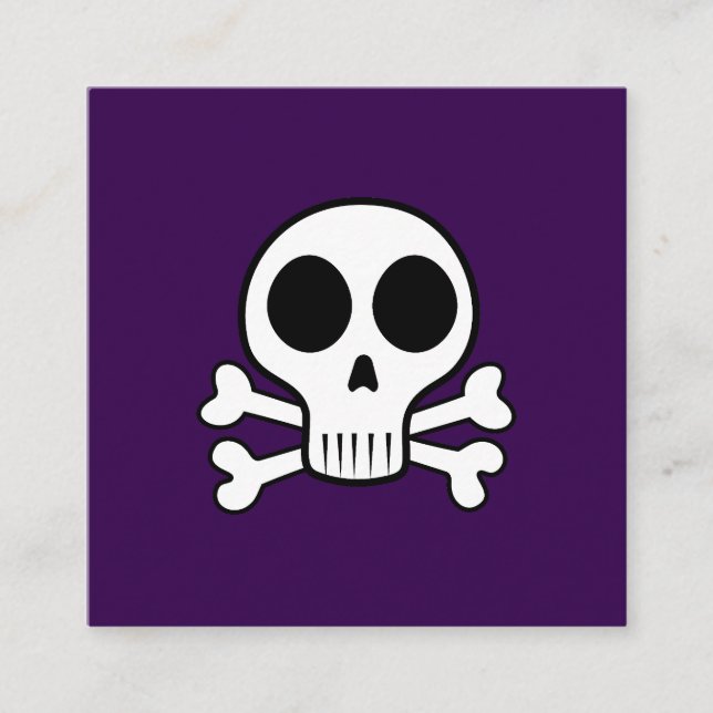 Piratskalle-design Fyrkantigt Visitkort (Framsida)