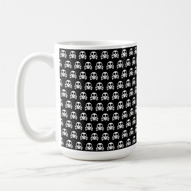 Piratskalle-design Kaffemugg (Vänster)
