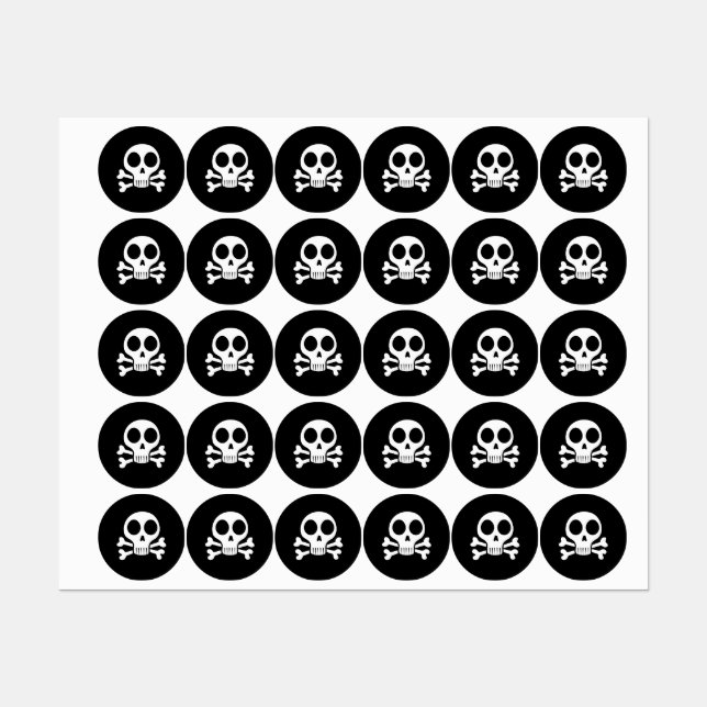 Piratskalle-design Klistermärke (Ark)