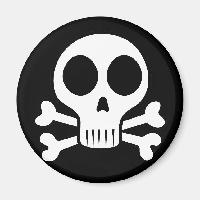 Piratskalle-design Magnet (Framsidan)