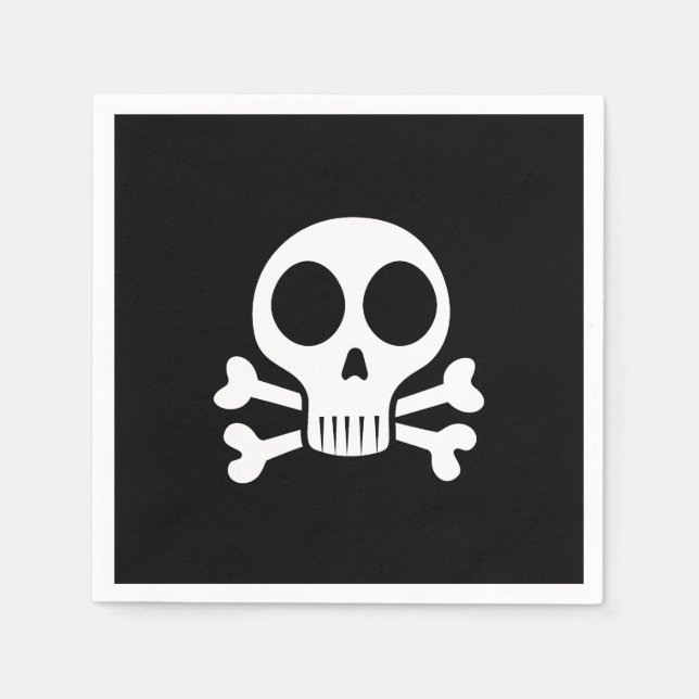 Piratskalle-design Pappersservett (Framsidan)