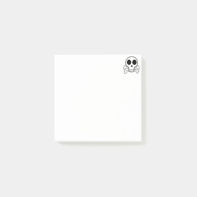 Piratskalle-design Post-it Block (Framsida)