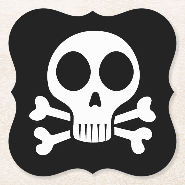 Piratskalle-design Underlägg Papper (Framsida)