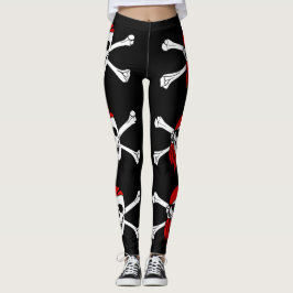 Piratskalle och Crossbones Leggings