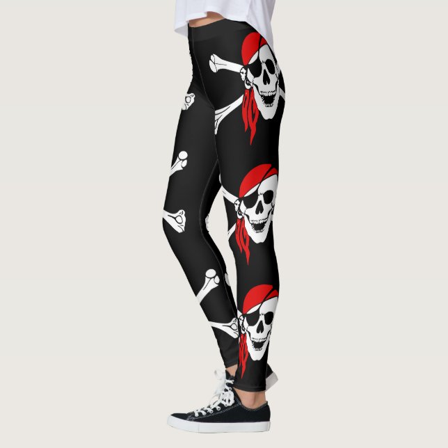 Piratskalle och Crossbones Leggings (Vänster)