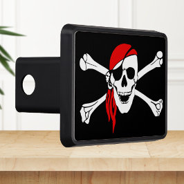 Piratskalle och crossbones skydd för dragkrok