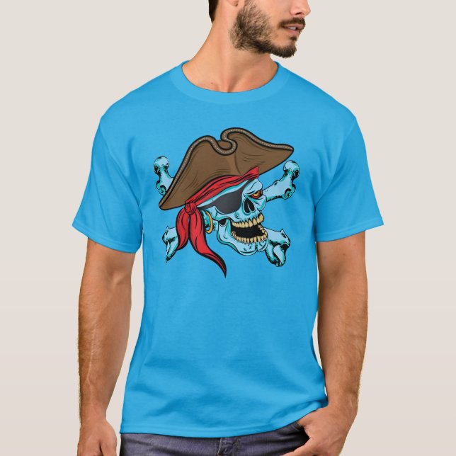 Piratskalle och Crossbones Tee Shirt (Framsida)